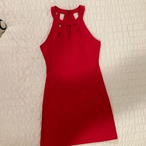 Coral minidress.